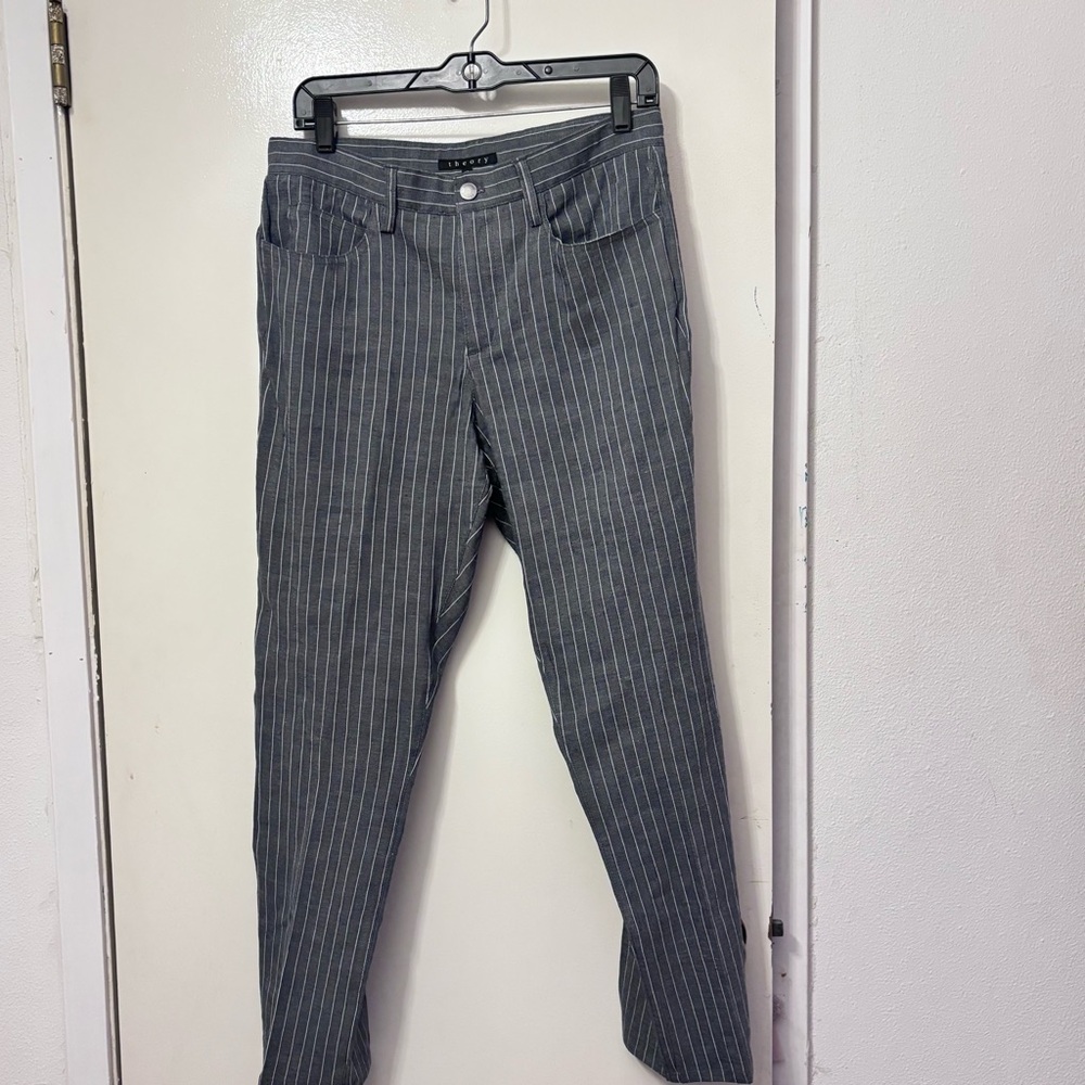 Theory Gray Pinstripe Women's Pants